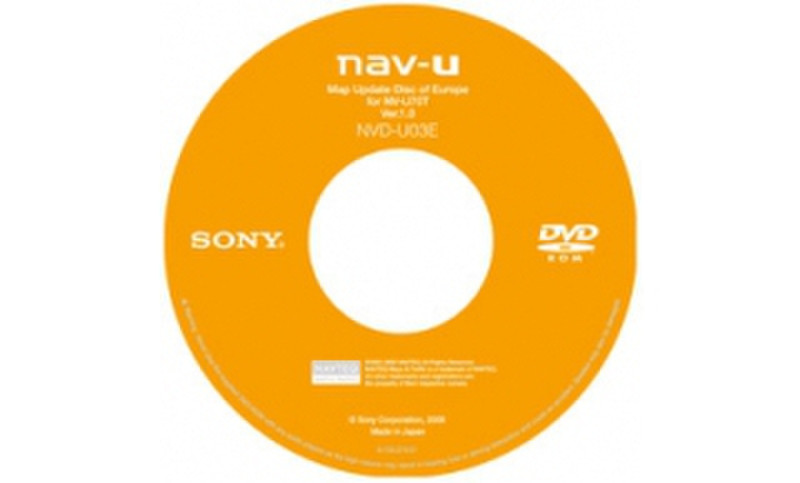 Sony NVD-U03E navigation software