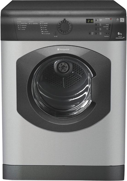 Hotpoint TVF760G freestanding Front-load 6kg C Black,Silver tumble dryer