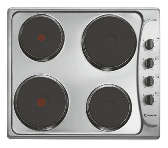 Candy PLE 64 Встроенный Electric hob Нержавеющая сталь