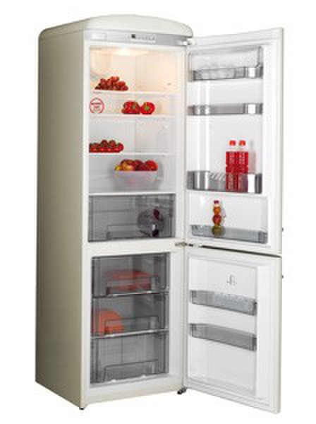 Baumatic RETRO14IV freestanding 315L Ivory fridge-freezer