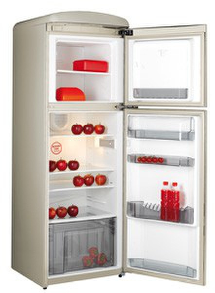 Baumatic RETRO13IV freestanding 294L Ivory fridge-freezer
