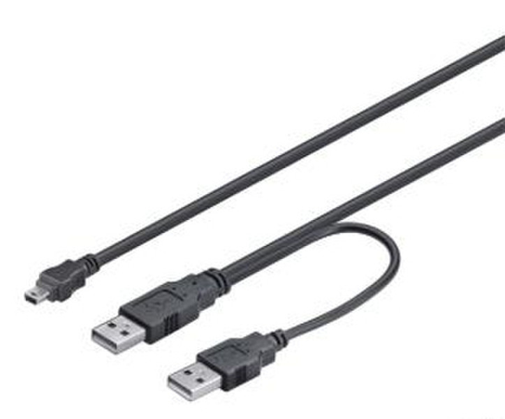 M-Cab 2 x USB A - mini USB B 1.8 m 1.80м Mini-USB B 2 x USB A Черный кабель USB