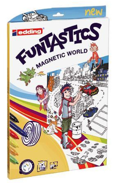 Edding Funtastics Magnetic World Черный, Синий, Зеленый, Оранжевый, Красный, Желтый фломастер