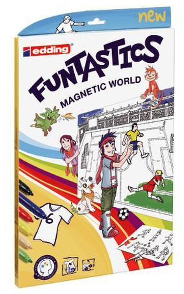 Edding Funtastics Magnetic World Бежевый, Черный, Синий, Зеленый, Красный, Желтый фломастер