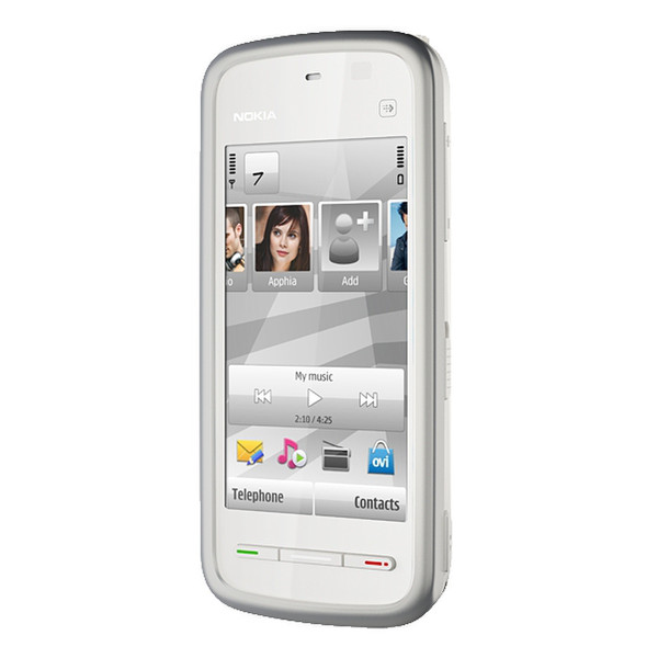Nokia 5228 Single SIM Silver,White smartphone