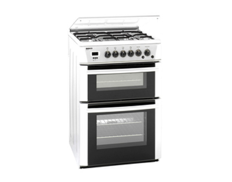 Beko DVG695SP Freistehend Gaskochfeld Silber Küchenherd