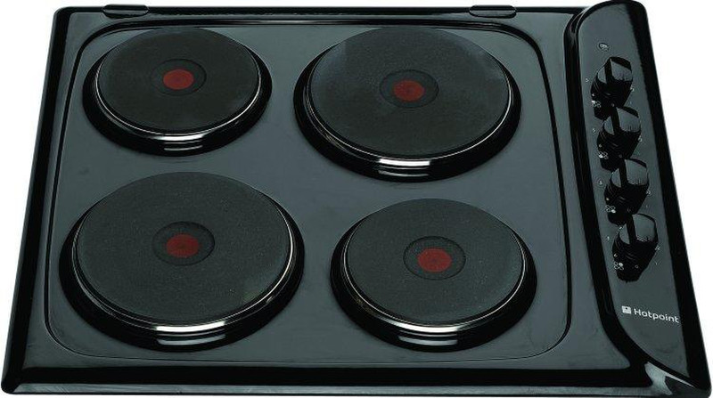 Hotpoint E604K Eingebaut Sealed plate hob Schwarz Kochfeld