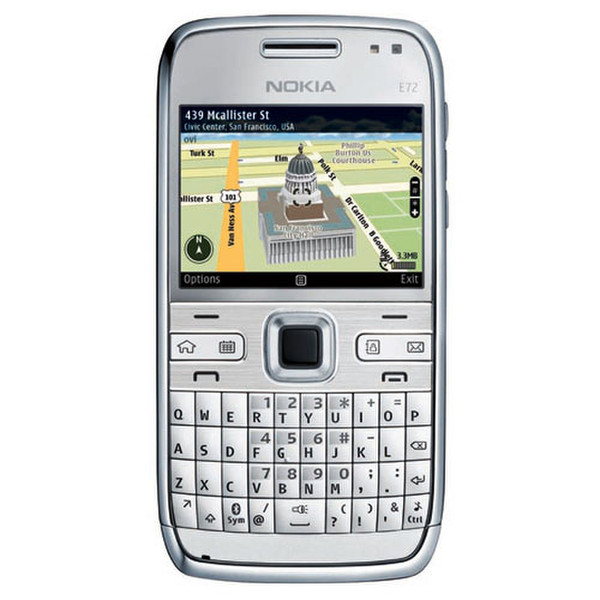 Nokia E72 Одна SIM-карта Белый смартфон