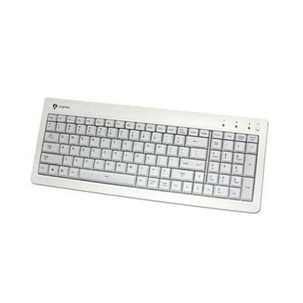BUSlink KR-6820E-WH USB+PS/2 Weiß Tastatur