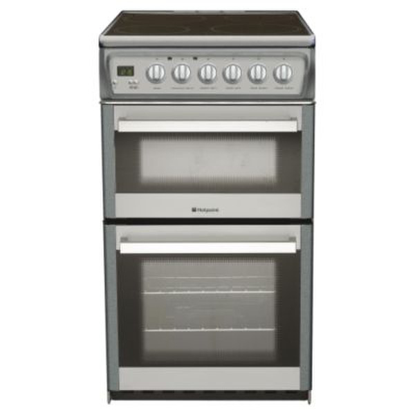 Hotpoint EW38G Freestanding Ceramic Silver cooker