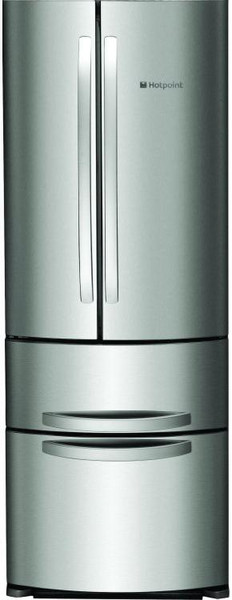 Hotpoint FF4D X freestanding Silver side-by-side refrigerator