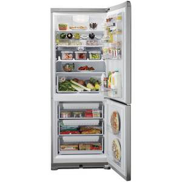 Hotpoint FF7190EX Отдельностоящий Cеребряный холодильник с морозильной камерой