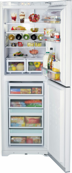 Hotpoint FF187LA Отдельностоящий Cеребряный холодильник с морозильной камерой