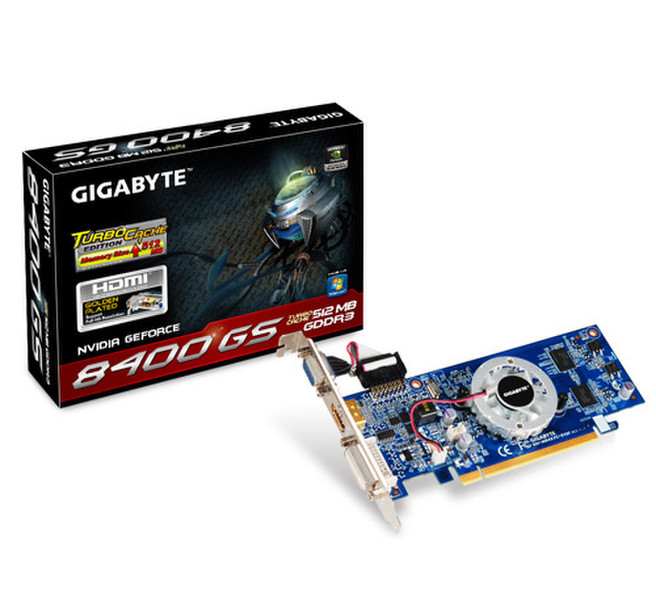 Gigabyte GV-N84STC-512I GeForce 8400 GS GDDR3 graphics card