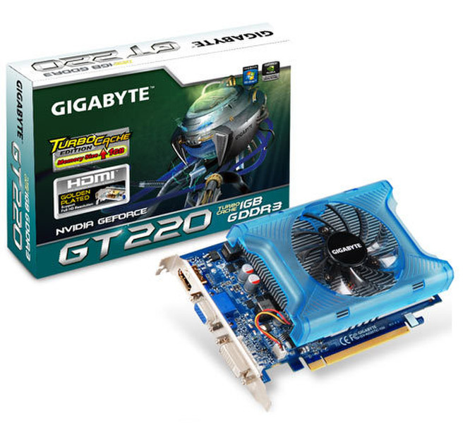 Gigabyte GV-N220TC-1GI GeForce GT 220 1ГБ GDDR3 видеокарта