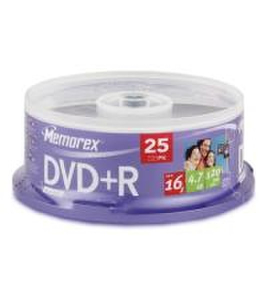 Memorex 16x DVD+R 4.7GB 25 Pack Cakebox 4.7ГБ 25шт