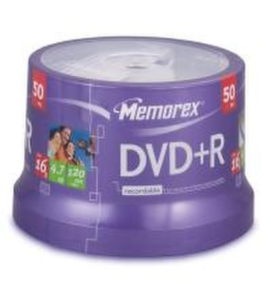 Memorex 16x DVD+R 4.7GB 50 Pack Cakebox 4.7GB 50pc(s)