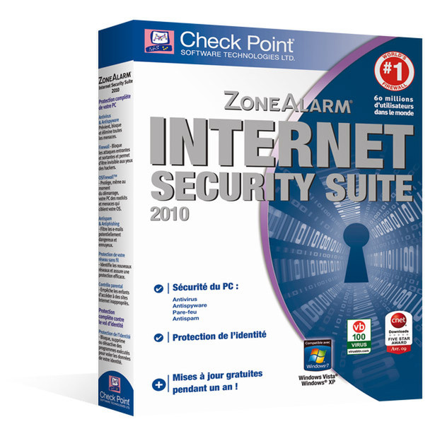 Avanquest ZoneAlarm Internet Secu Suite 2010 FR Win 1Jahr(e) 1Benutzer
