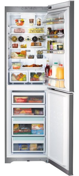 Hotpoint FF200LG Отдельностоящий Серый холодильник с морозильной камерой