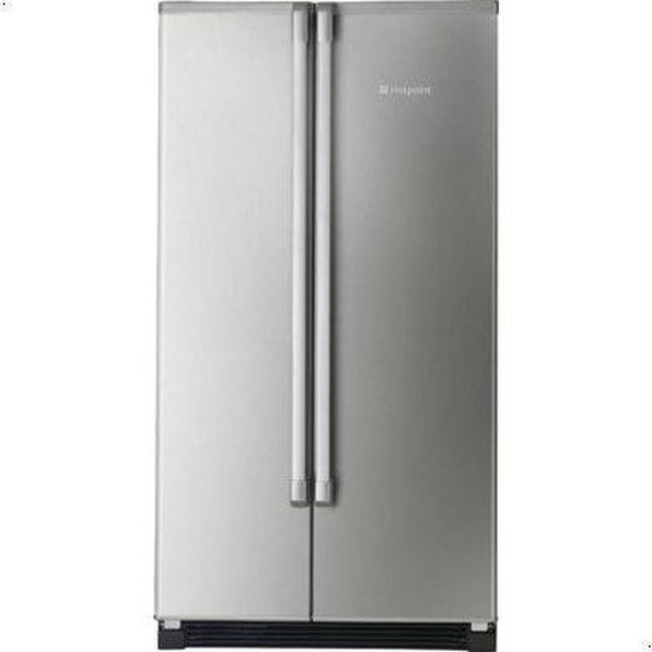 Hotpoint MSZ 802 freestanding Silver side-by-side refrigerator