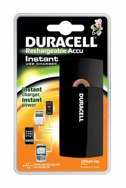 Duracell PPS 2 Вне помещения Черный зарядное для мобильных устройств