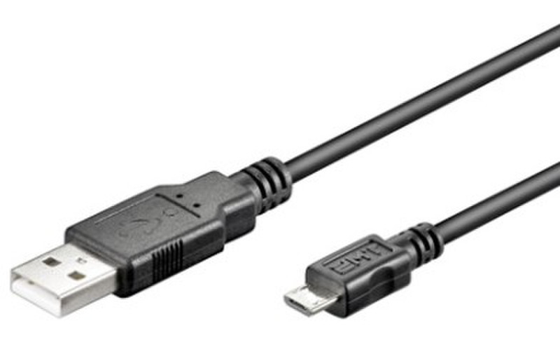 Wentronic 34918 1м USB A Micro-USB B Черный кабель USB