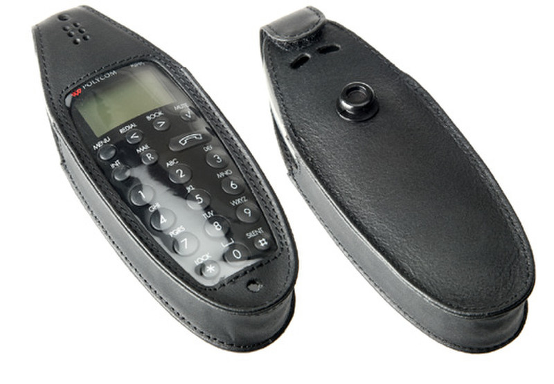 Polycom 02319543 Leder Schwarz Tasche für Mobilgeräte