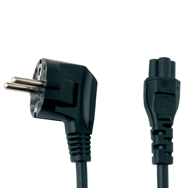Bandridge Notebook Power Cord, 2.0m 2m C5 coupler Black power cable