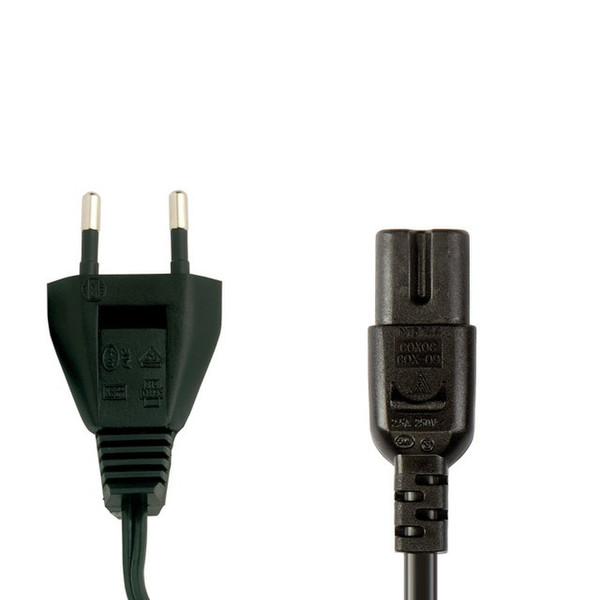 Bandridge Power Cord, 2.0m 2m C7 coupler Black power cable