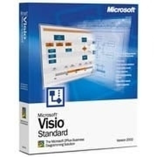 Microsoft Visio Standard 2002 Disk Kit, JP MVL SR1 Microsoft Volume License (MVL)