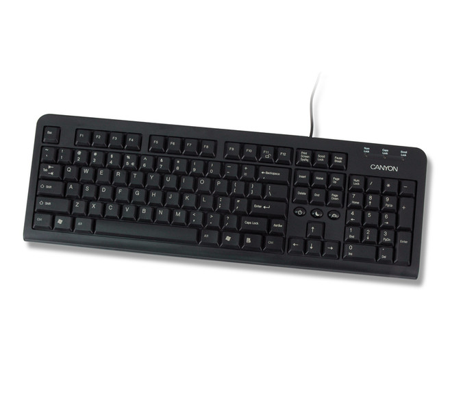 Canyon CNR-KEYB6U USB QWERTY Black keyboard