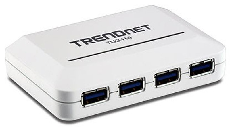 Trendnet TU3-H4 5000Мбит/с Белый хаб-разветвитель