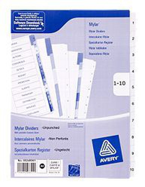 Avery Mylar Reinforced Dividers divider