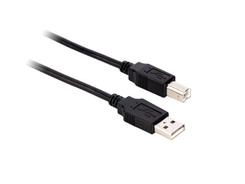 V7 -USB2AB-15 4.5м USB A USB B Черный кабель USB