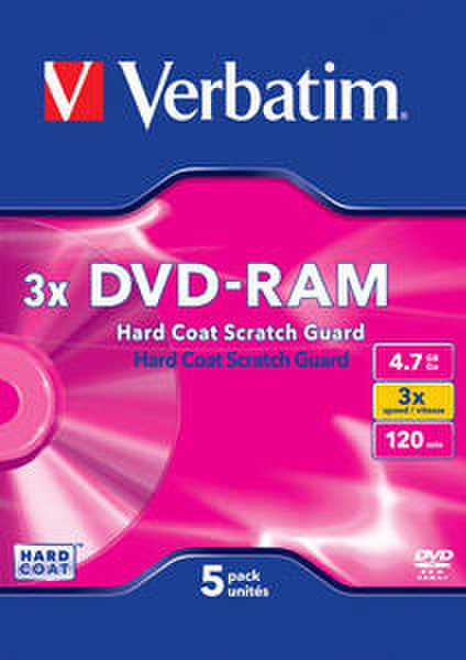 Verbatim DVD-RAM 3x 4.7GB DVD-RAM 5Stück(e)