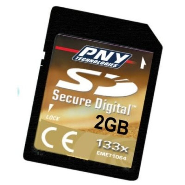 PNY 2GB Secure Digital Card Hi-speed 133x 2GB SD memory card