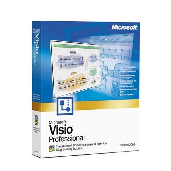 Microsoft Visio Professional 2002 Disk Kit, NO MVL Microsoft Volume License (MVL)