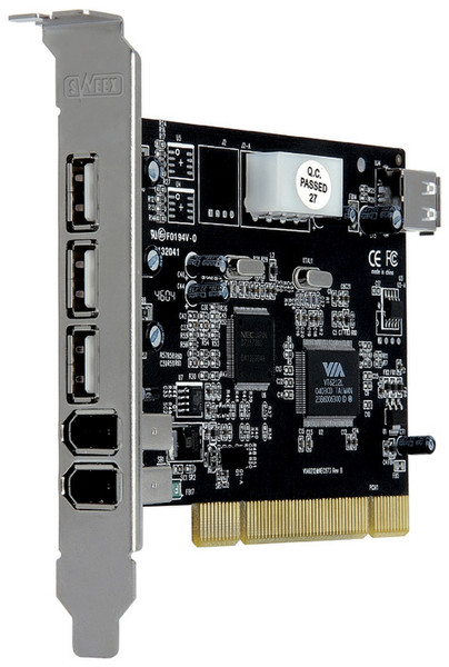 Sweex 4 Port USB 2.0 & 2 Port FireWire PCI Card interface cards/adapter
