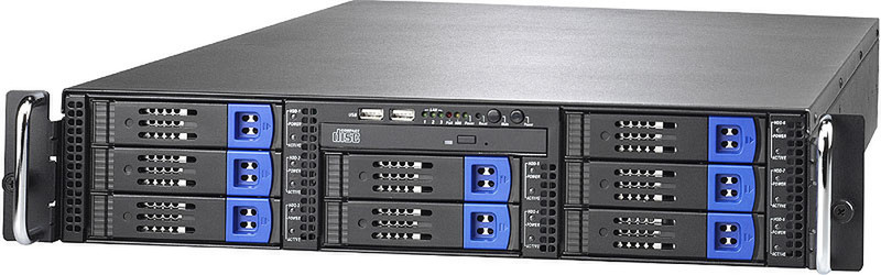 Tyan B3992T26V8HR-E Socket F (1207) 2U Black server barebone