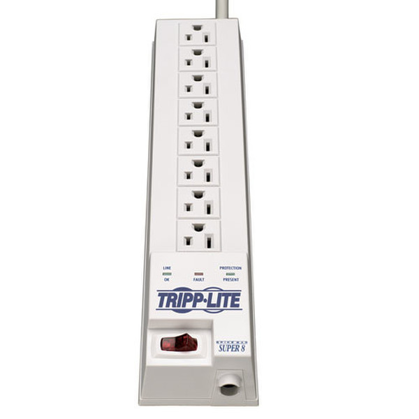 Tripp Lite SUPER8 8AC outlet(s) 120V 2.4m Grey surge protector