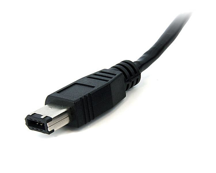 StarTech.com 6 ft. IEEE-1394 FireWire Cable 4-6 M/M 1.83m Schwarz Firewire-Kabel