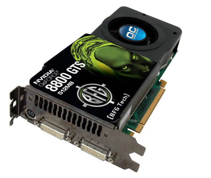 BFG Tech NVIDIA GeForce 8800 GTS OC 512MB PCIe 2.0 GeForce 8800 GTS GDDR3