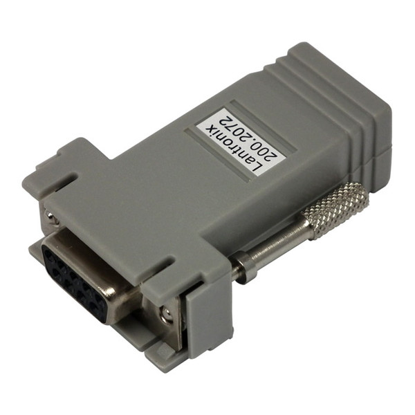Lantronix 200.2072 RJ-45 DB9F Grey cable interface/gender adapter