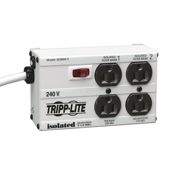 Tripp Lite ISOBAR4/220 4AC outlet(s) 120V 1.8m Grey surge protector