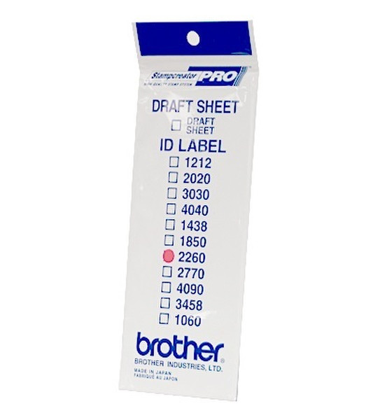 Brother ID2260 printer label