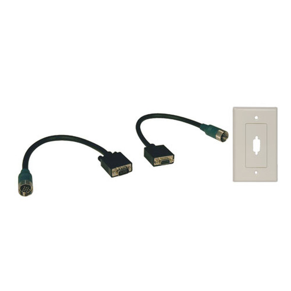 Tripp Lite EZA-VGAX-2 0.30м Черный кабель клавиатуры / видео / мыши