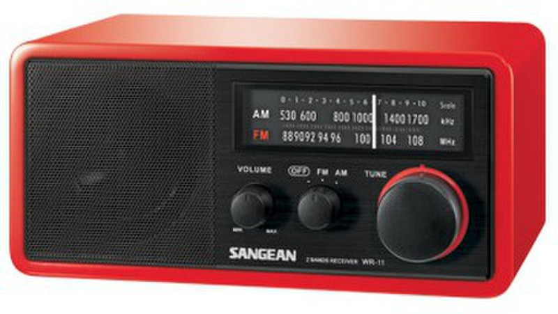 Sangean WR-11 Personal Analog Red