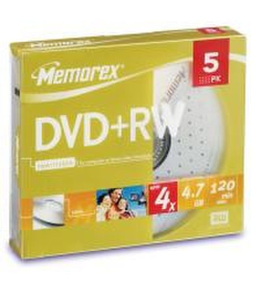 Memorex 4.7 Gb Mini DVD+RW, Jewel Case, 5-pack 4.7GB 5Stück(e)