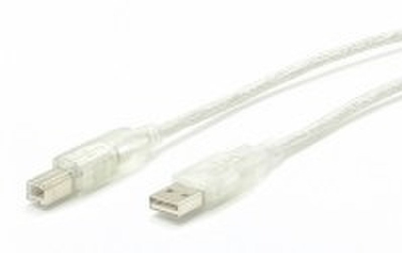 StarTech.com 3 ft. Transparent USB Cable A-B M/M 0.91м Прозрачный кабель USB