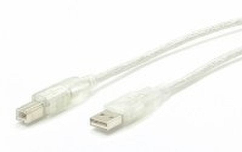 StarTech.com 3 ft. Transparent USB Cable A-B M/M 0.91m Transparent USB cable